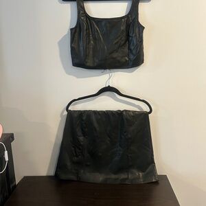 Olive + Oak Pleather set